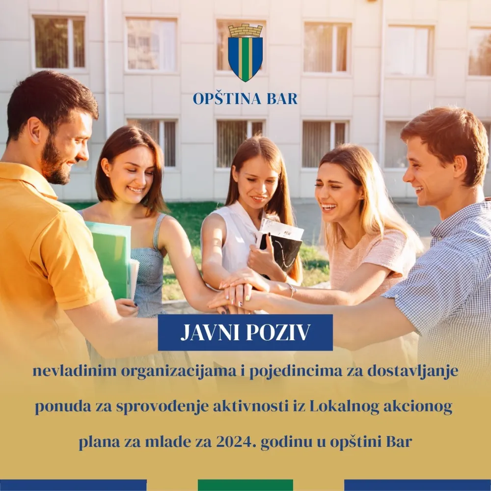 Op&scaron;tina Bar raspisala Javni poziv nevladinim organizacijama i pojedincima