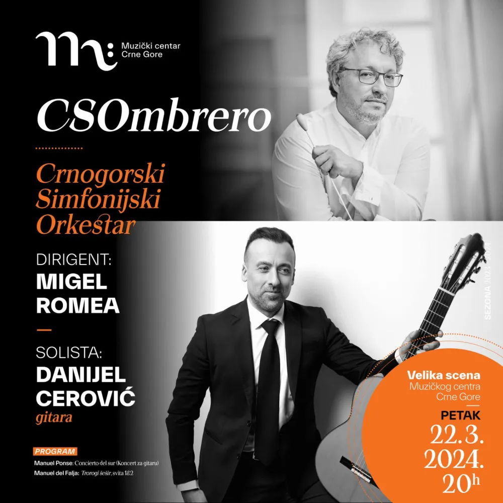 Koncert "CSOmbrero" u MCCG: Gitarista Daniјel Cerović svira Ponsea i Del Falju