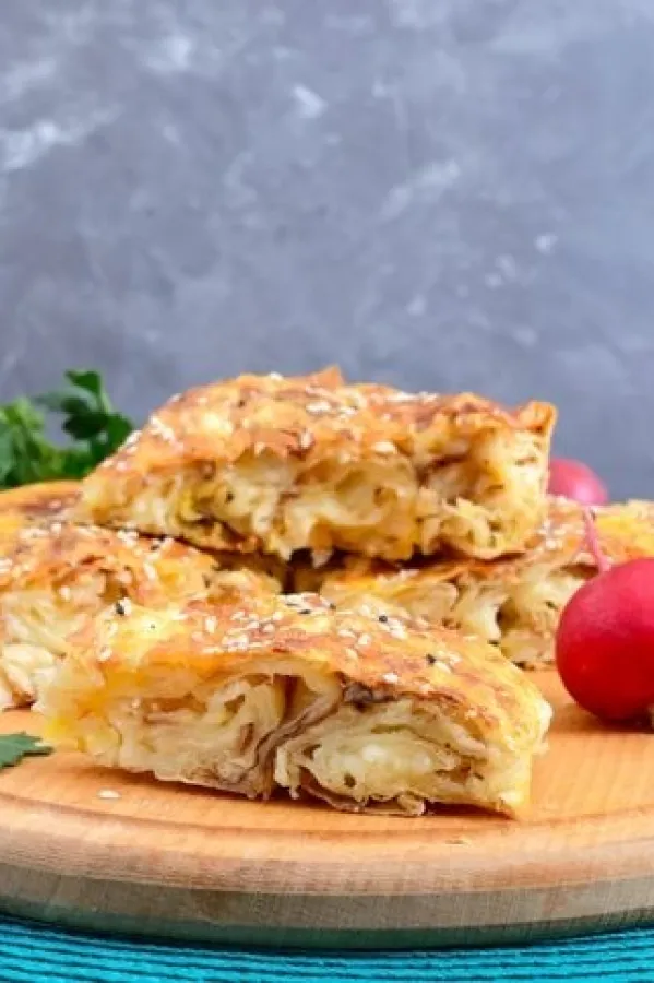 Posna pita sa krompirom i pečurkama