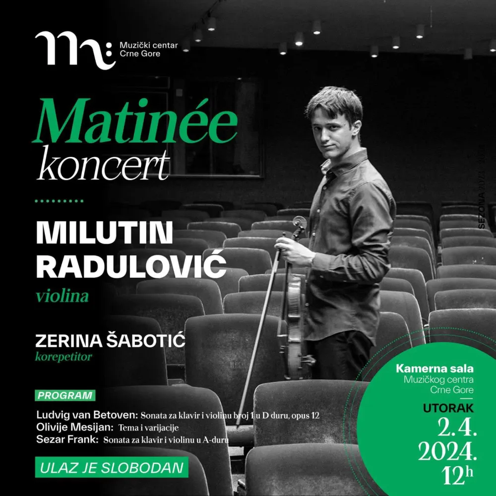 Milutin Radulović na matineu u MCCG