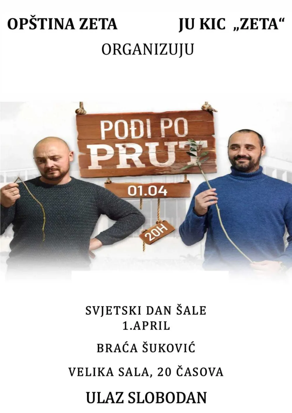 Комичари Игор и Александар Шуковић у КИЦ-у "Зета"