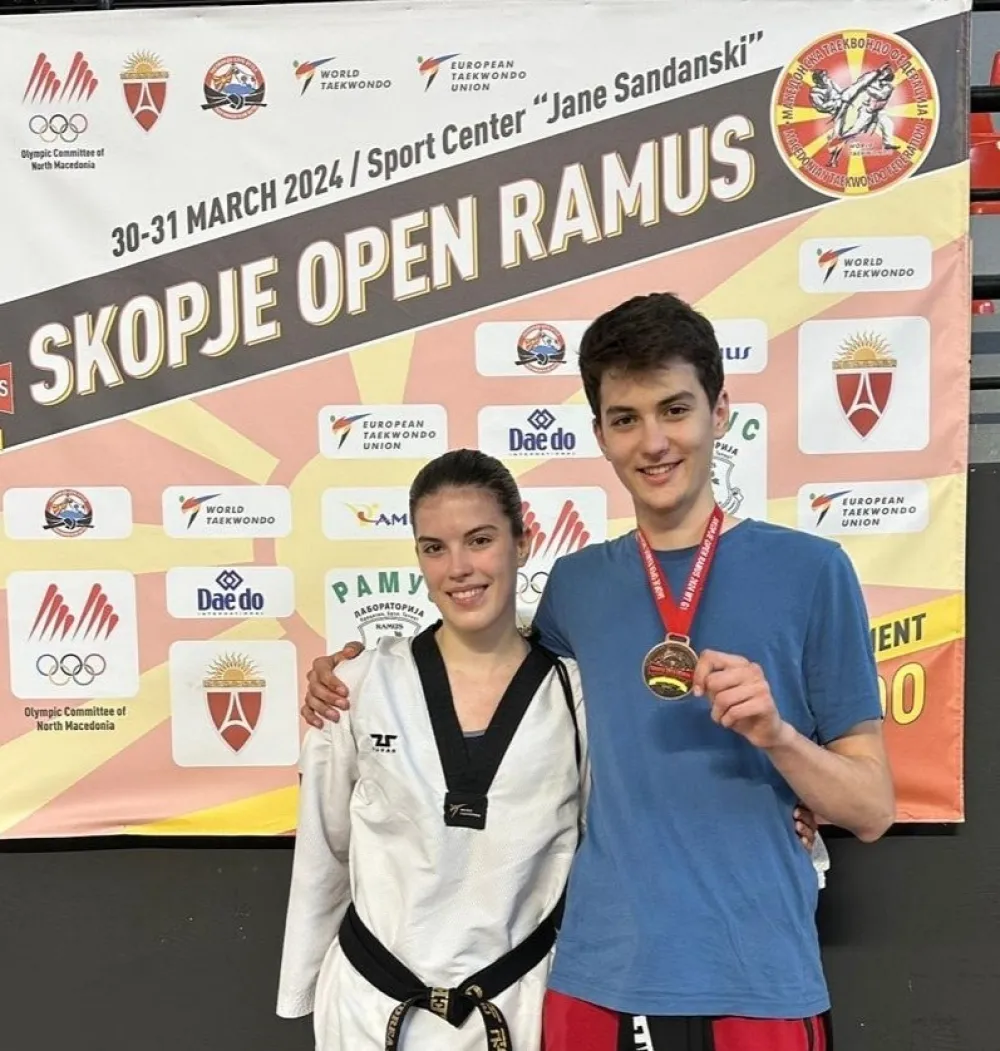 Na takmičenju u tekvondou u Skoplju: Gimnazijalac Ognjen Komatina osvojio bronzu