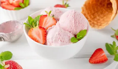 Posni sladoled od jagoda