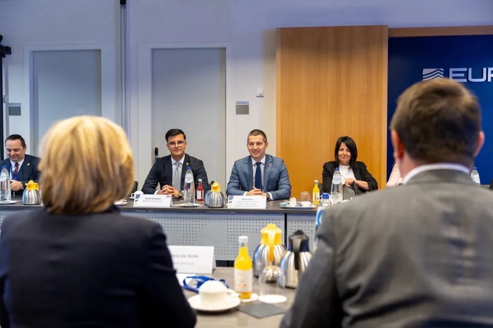 Aleksa Bečić i Danilo &Scaron;aranović na sastanku sa Ketrin De Bol