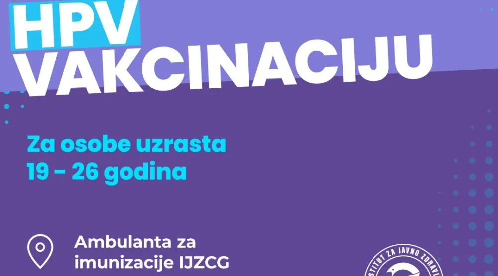 IJZ: Poziv za vakcinaciju protiv HPV infekcija u dodatnim terminima