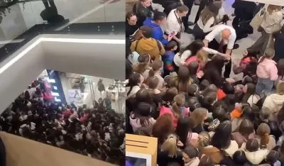 (VIDEO) Haos na otvaranju prodavnice u Novom Sadu: Zbog poklona ljudi gazili jedni preko drugih