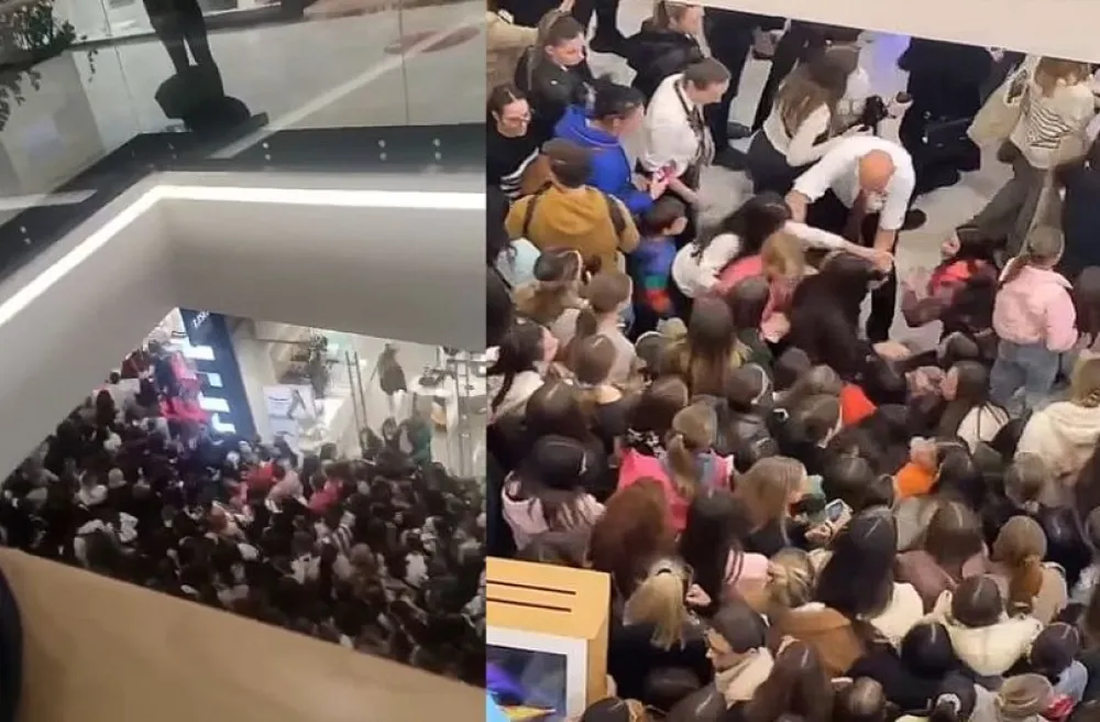 (VIDEO) Haos na otvaranju prodavnice u Novom Sadu: Zbog poklona ljudi gazili jedni preko drugih