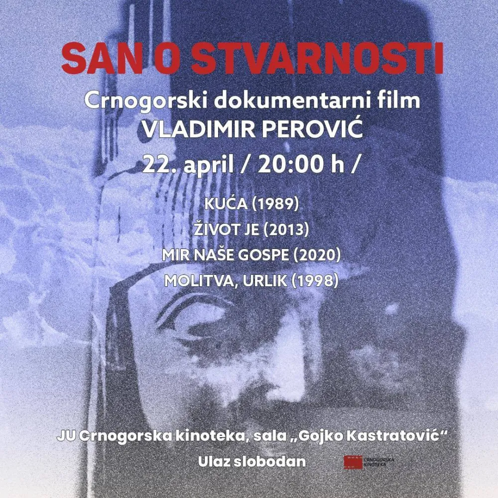 Plakat za program večeras u Crnogorskoj kinoteci