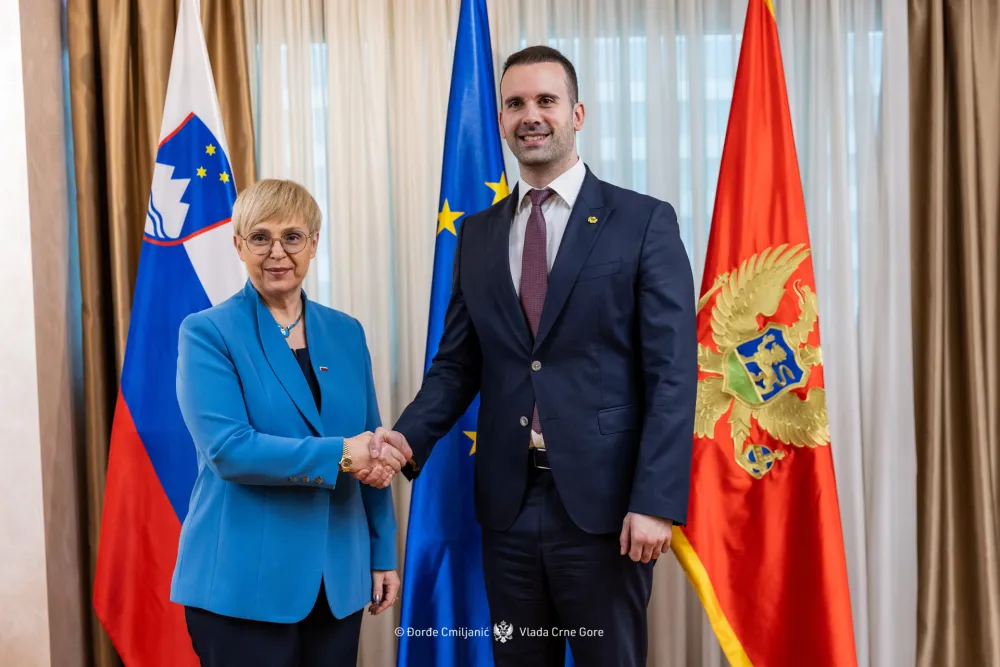 Predsjednica Slovenije Nata&scaron;a Pirc Musar tokom sastanka sa predsjednikom Vlade Milojkom Spajićem