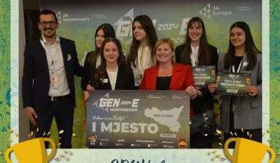 EDUMedic, kompanija učenica Gimnazije "Tanasije Pejatović", osvojila prvo mjesto na nacionalnom takmičenju i putovanje i uče&scaron;će na najvećem evropskom takmičenju učeničkih kompanija u Italiji