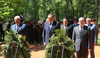 Andrija Mandić, Milorad Dodik i&nbsp;Milo&scaron; Vučević