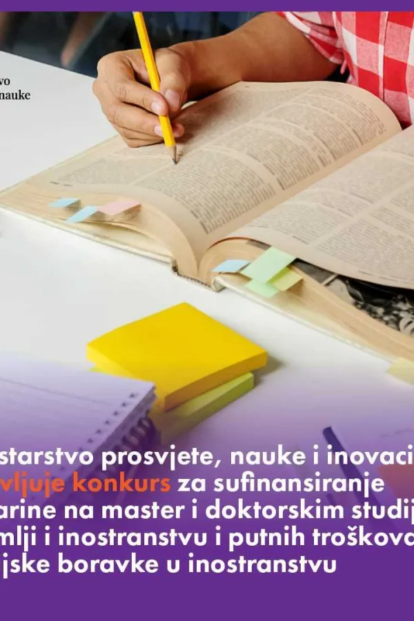 Konkurs za sufinansiranje &scaron;kolarine na master i doktorskim studijama