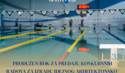 Bar: Produžen rok za predaju konkursnih radova za izradu idejnog re&scaron;enja za olimpijski bazen