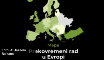 Mapa prekovremenog rada u Evropi