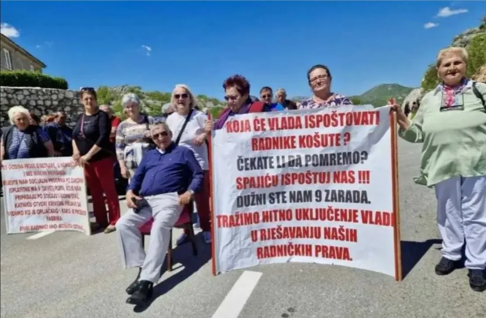 Sa protesta biv&scaron;ih radnika "Ko&scaron;ute"