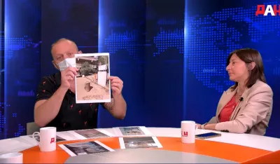 Risto Dra&scaron;ković i Jelena Nenezić u studiju &bdquo;Dana&rdquo; (arhivski snimak)