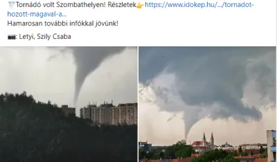 Tornado u Mađarskoj: Na snazi narandžasti meteoalarm