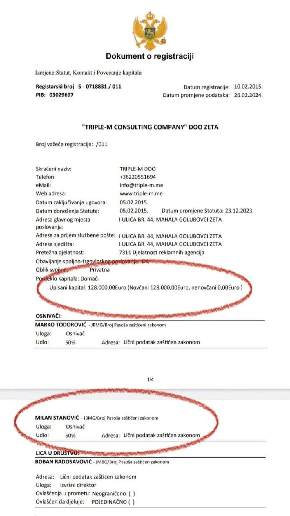 DPS Zeta: Stanović smijenjen zbog biznisa sa bilbordima