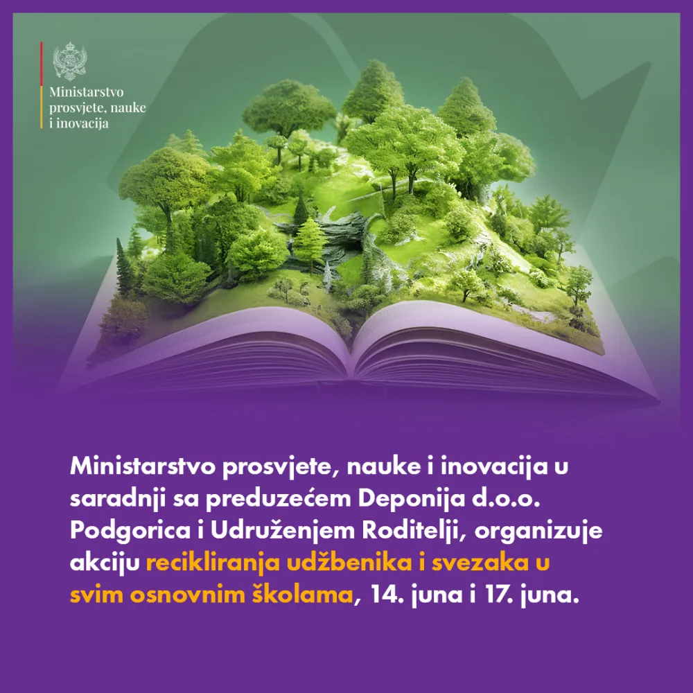MPNI: Recikliranja udžbenika i svesaka u svim osnovnim &scaron;kolama 14. i 17. juna