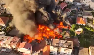 (VIDEO) Veliki požar u Skadru, crnogorski vatrogasci pritekli u pomoć