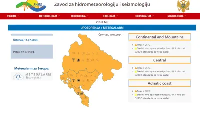 Za danas i sjutra narandžasti meteoalarm: Upozorenje na visoke temperature