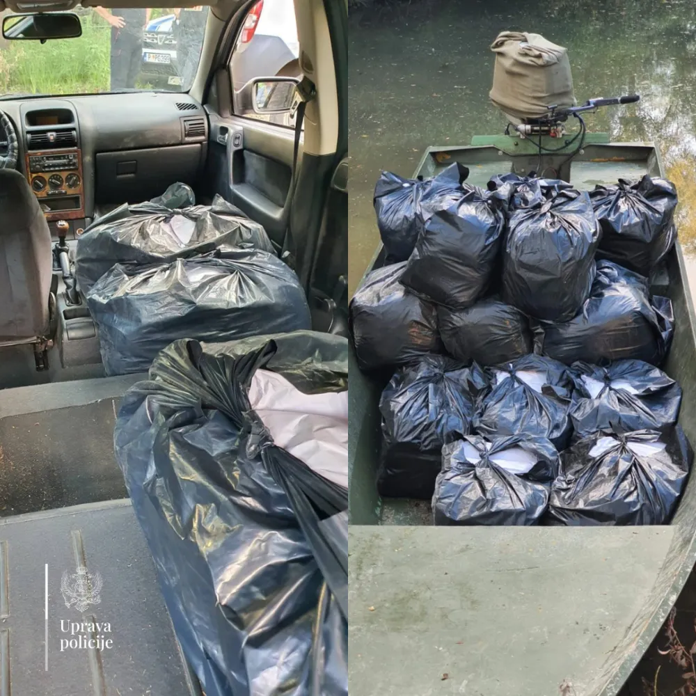 Skadarsko jezero: Oduzeto 350 kilograma rezanog duvana, uhap&scaron;ene tri osobe
