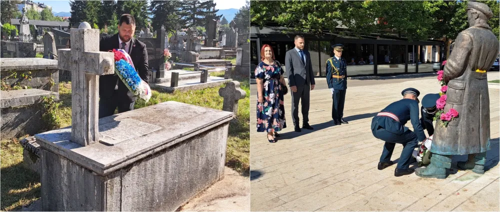 Kovačević položio vijenac na grob popa Mila Jovovića, a Vuković na spomenik Ljubu Čupiću