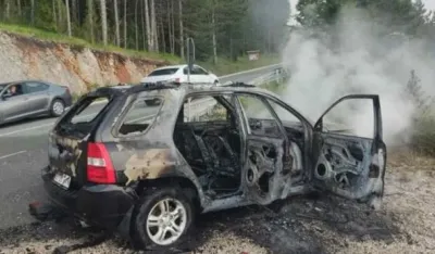 Požar na vozilu u Pljevljima