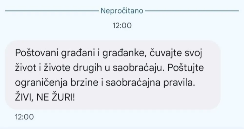 MUP apeluje: Čuvajte svoje i tuđe živote u saobraćaju