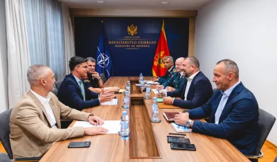 Ministar odbrane&nbsp;Dragan Krapović i načelnik General&scaron;taba Vojske Crne Gore, brigadni general Zoran Lazarević, Danilo &Scaron;aranović i direktor Uprave policije Zoran Brđanin