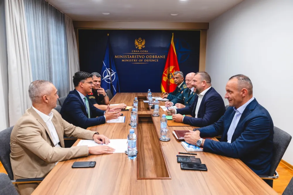 Ministar odbrane&nbsp;Dragan Krapović i načelnik General&scaron;taba Vojske Crne Gore, brigadni general Zoran Lazarević, Danilo &Scaron;aranović i direktor Uprave policije Zoran Brđanin