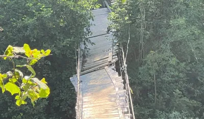 Oronuli žičani most na Lukinom Firu