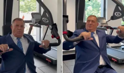 Dodik u teretani isprobao sprave&nbsp;za vježbanje
