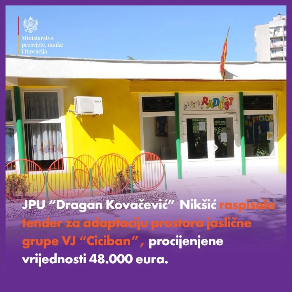 Raspisani tenderi za adaptaciju &scaron;kolskih objekata u Bijelom Polji i Nik&scaron;iću