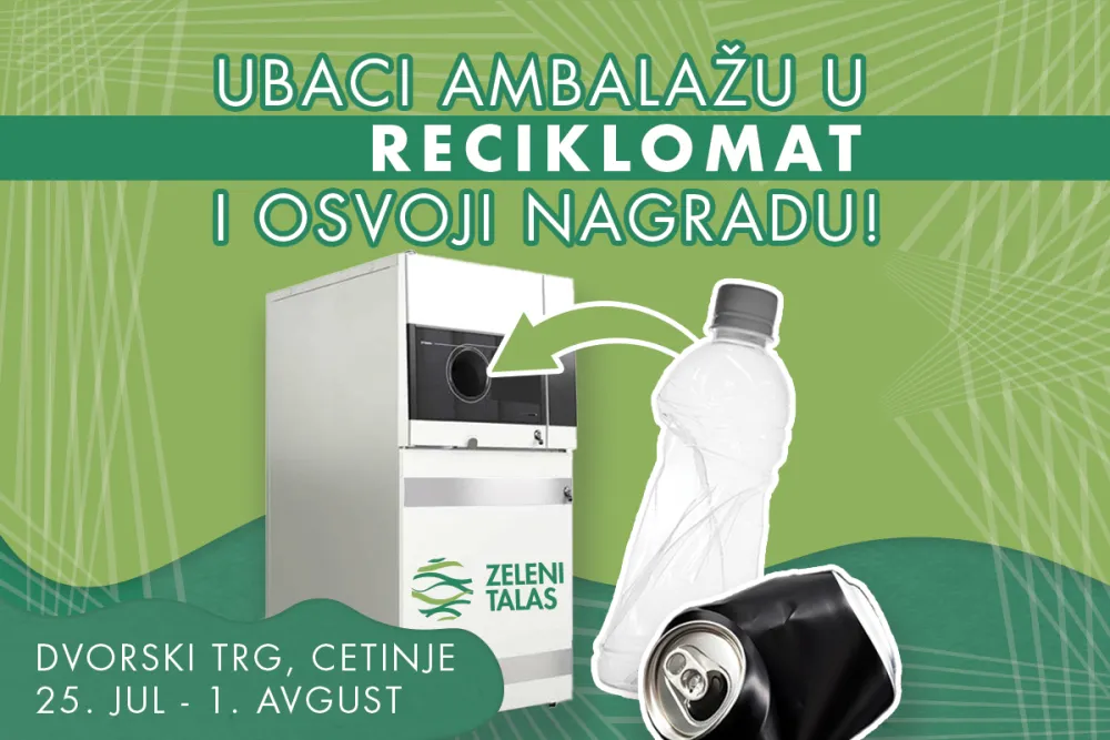 Na Cetinju postavljen prvi reciklomat sa nagradnim sistemom: Nagrada i Iphone 15