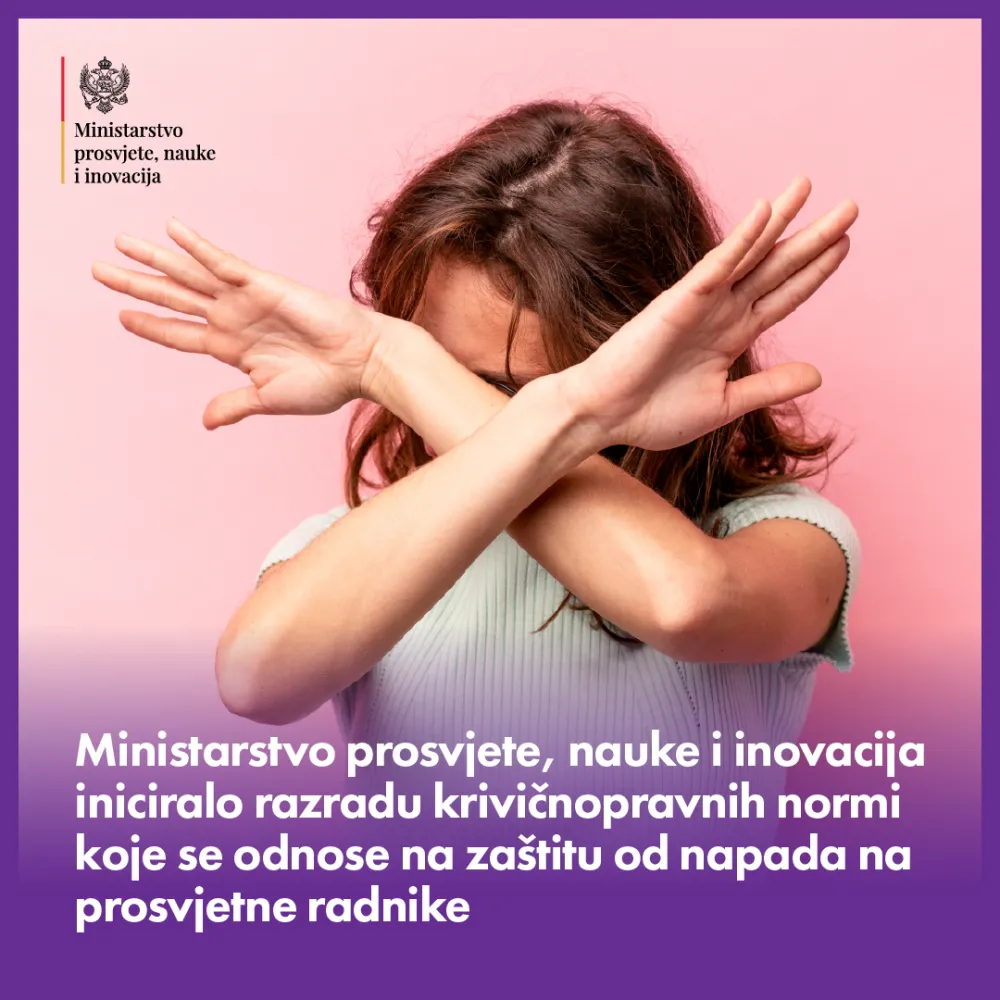Ministarstvo iniciralo propisivanje krivičnog djela napada na prosvjetne radnike