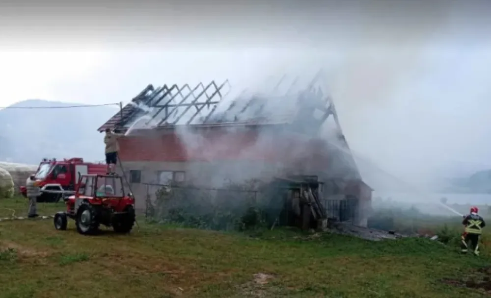Grom zapalio &scaron;talu u Borovici, stradalo i nekoliko goveda