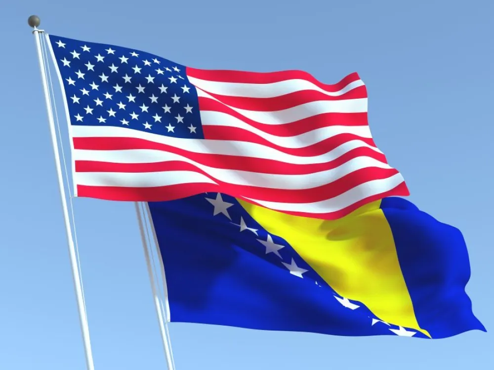 Američka i BiH zastava