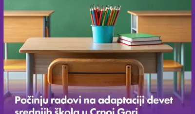 Počinju radovi na adaptaciji devet srednjih &scaron;kola u Crnoj Gori