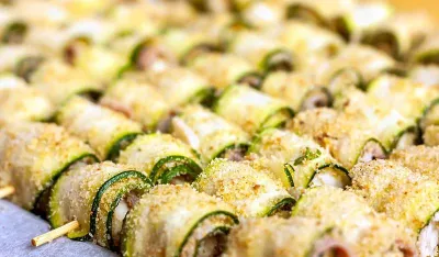 Rolovane tikvice sa &scaron;unkom i sirom