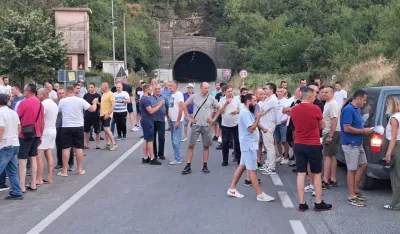 Blokada tunela Budo&scaron;