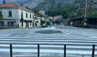 (VIDEO) Kružni tok u Kotoru zbunio vozače