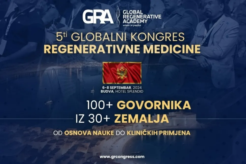 Crna Gora domaćin Petog globalnog kongresa regenerativne medicine
