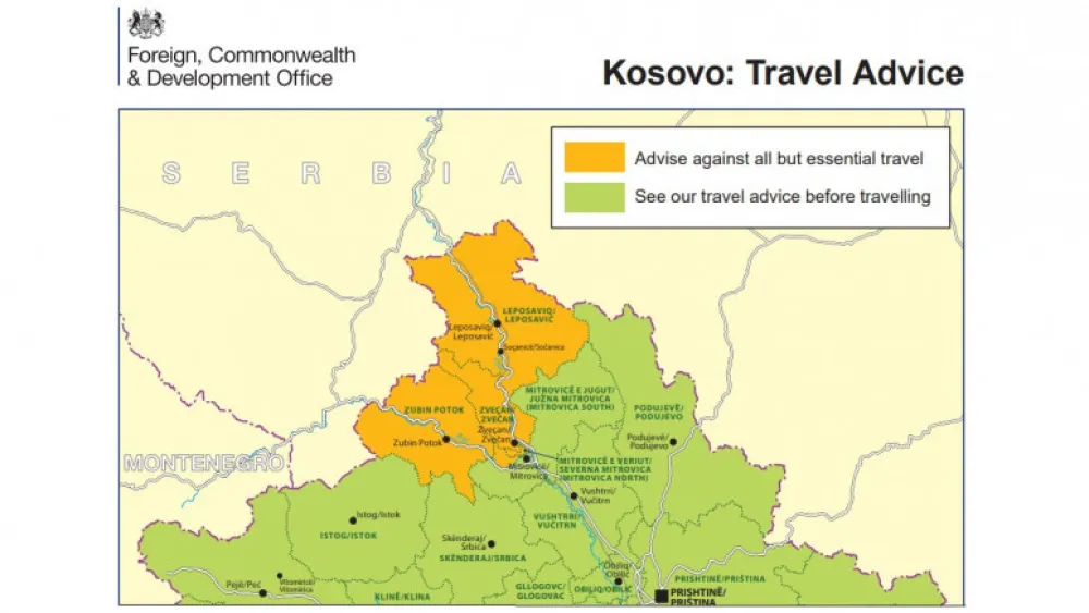 Velika Britanija upozorava građane: Izbjegavajte sjever Kosova iz bezbjednosnih razloga