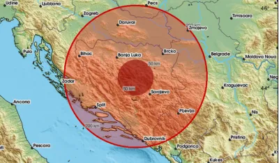 Snažan zemljotres pogodio Bosnu i Hercegovinu
