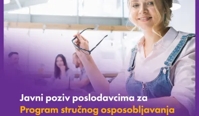 Objavljen Javni poziv za Program stručnog osposobljavanja