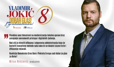 Nikčević: PES ima jasnu viziju Kotora kao modernog grada