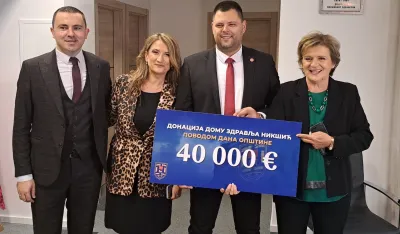 Nik&scaron;ić: Kovačević Domu zdravlja uručio donaciju u iznosu od 40.000 eura