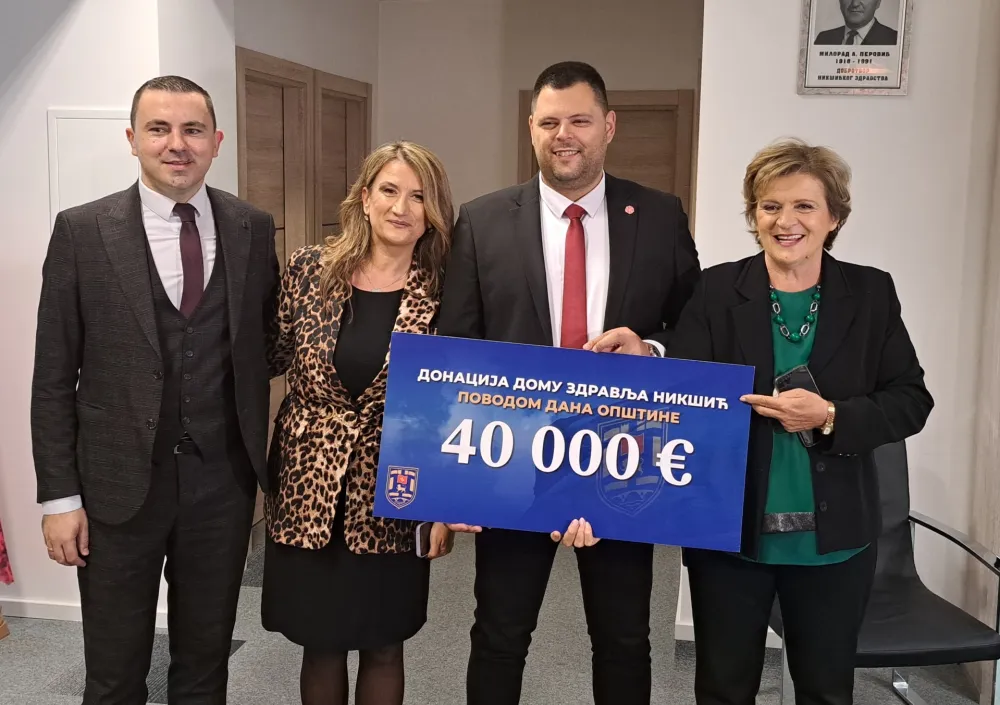Nik&scaron;ić: Kovačević Domu zdravlja uručio donaciju u iznosu od 40.000 eura