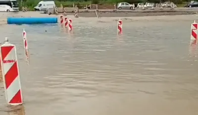 Ppoplavljen dio Jadranske magistrale